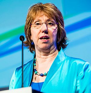 Catherine Ashton, Head of the European Defence Agency, High Representative of the Union for Foreign Affairs and Security Policy & Vice-President of the European Commission (13468295505).jpg