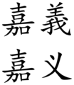 Chiayi (Chinese characters)