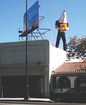 Chicken Boy statue Los Angeles