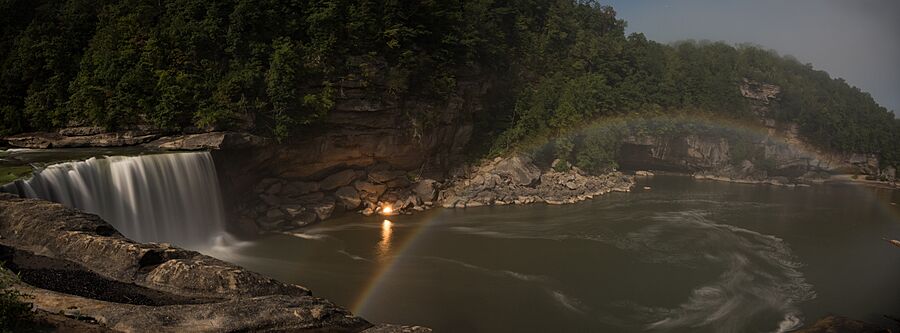 Cumberland Falls Moonbow panarama