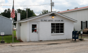 The post office in Cutler, Indiana