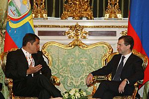 Dmitry Medvedev with Rafael Correa-1
