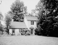 EAST (FRONT) ELEVATION - Abraham Van Campen House, Old Mine Road, Millbrook, Warren County, NJ HABS NJ,21-MILBRO.V,4-1