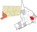 Fairfield County Connecticut incorporated and unincorporated areas Trumbull highlighted