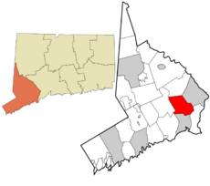 Trumbull's location within Fairfield County and Connecticut