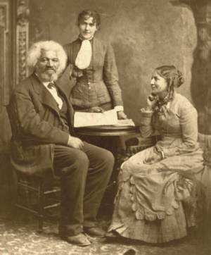 Frederick Douglass - Helen Pitts Douglass (right) her sister Eva Pitts (center)