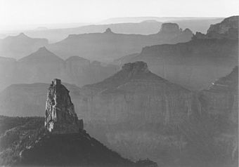 Grand Canyon panorama with rock formation 3