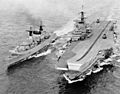 HMS Broadsword and Hermes, 1982 (IWM)