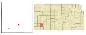 Location within Haskell County and Kansas