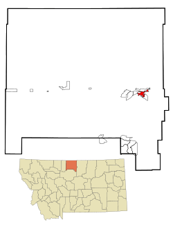 Location of Havre, Montana
