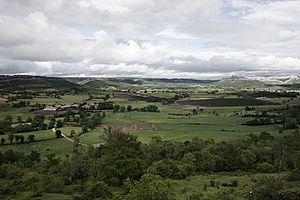 View of Humada (left) from Rebolledo de Traspeña, 2010