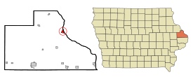 Location of Bellevue, Iowa