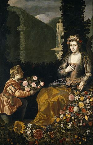 Juan van der Hamne- Offering a Flora, 1627, Prado.