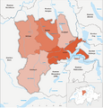 Karte Kanton Luzern Bezirke 2010