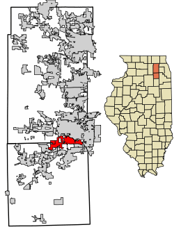 Location of Montgomery in Kendall County, Illinois