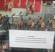 Nazi-themed toys at Leuralla with disclaimer