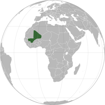 Location of  Mali  (green)