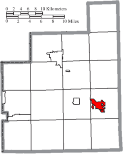 Location of Middlefield in Geauga County