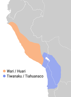 Map of Wari and Tiawaku