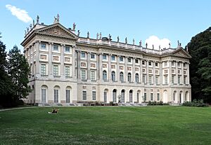 Milano, villa reale, prospetto sul parco