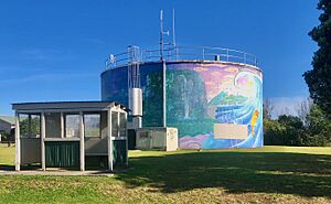 Norrie Avenue bus shelter and water tower