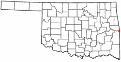 Location of Arkoma, Oklahoma
