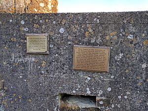 Plaques on the wall of St Helen's Old Church