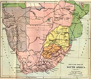 Political Map of South Africa drawn 1897 reprint 1899