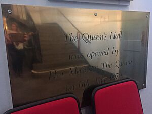 Queen's Hall plaque