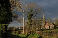Road and church near Ballyculter - geograph.org.uk - 283262