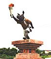 Rongmon Statue at Sorusajai Stadium