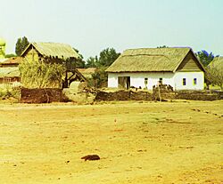 Sabirabad (Petropavlovka).Arxada məscid görünür