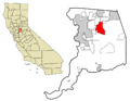 Sacramento County California Incorporated and Unincorporated areas Rancho Cordova Highlighted