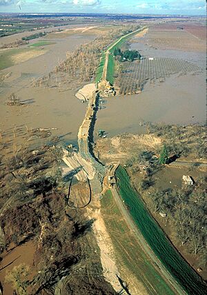 Sacramento River broken levee