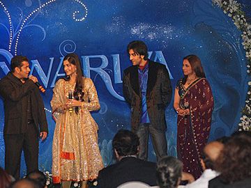 Salman Khan, Sonam Kapoor, Ranbir Kapoor and Rani Mukherjee at the audio release of Saawariya