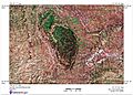 Shaded relief map of Black Hills, SD, Topographic-NatAtlas-BHills-SD