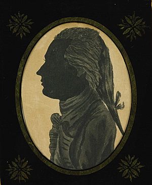 Silhouette of Cuthbert Collingwood drawn by Horatio Nelson when both were serving in the West Indies RMG PT3942 (cropped)