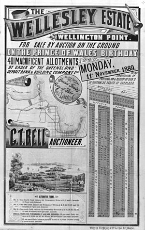 StateLibQld 2 129659 Advertising poster for land sale at Wellington Point, 1889