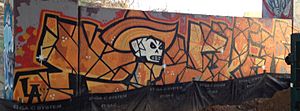 Street art on BeltLine - skeleton