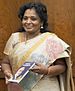 Tamilisai Soundararajan with her book "Suvai Migu Theneer Thuligal".jpg