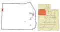 Tooele County Utah incorporated and unincorporated areas Wendover highlighted