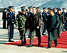 U.S. Secretary of Defense William Cohen in South Korea, January 1998