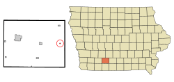 Location of Thayer, Iowa