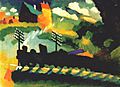 Vassily Kandinsky, 1909 - Murnau train et château