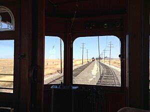 View from Western Railway Museum train caboose