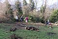 Volunteers clearing picnic meadow Gunnersbury Triangle