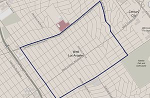 West Los Angeles map as defined by the Los Angeles Times