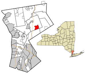Location of Bedford in New York