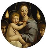 Workshop of Raphael - Madonna of the Candelabra - Walters 37484
