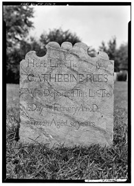 1743 GRAVESTONE - Church of St. Peter-in-the-Great Valley, Saint Peter's Road (East Whiteland Township), Devault, Chester County, PA HABS PA,15-DEV.V,3-4